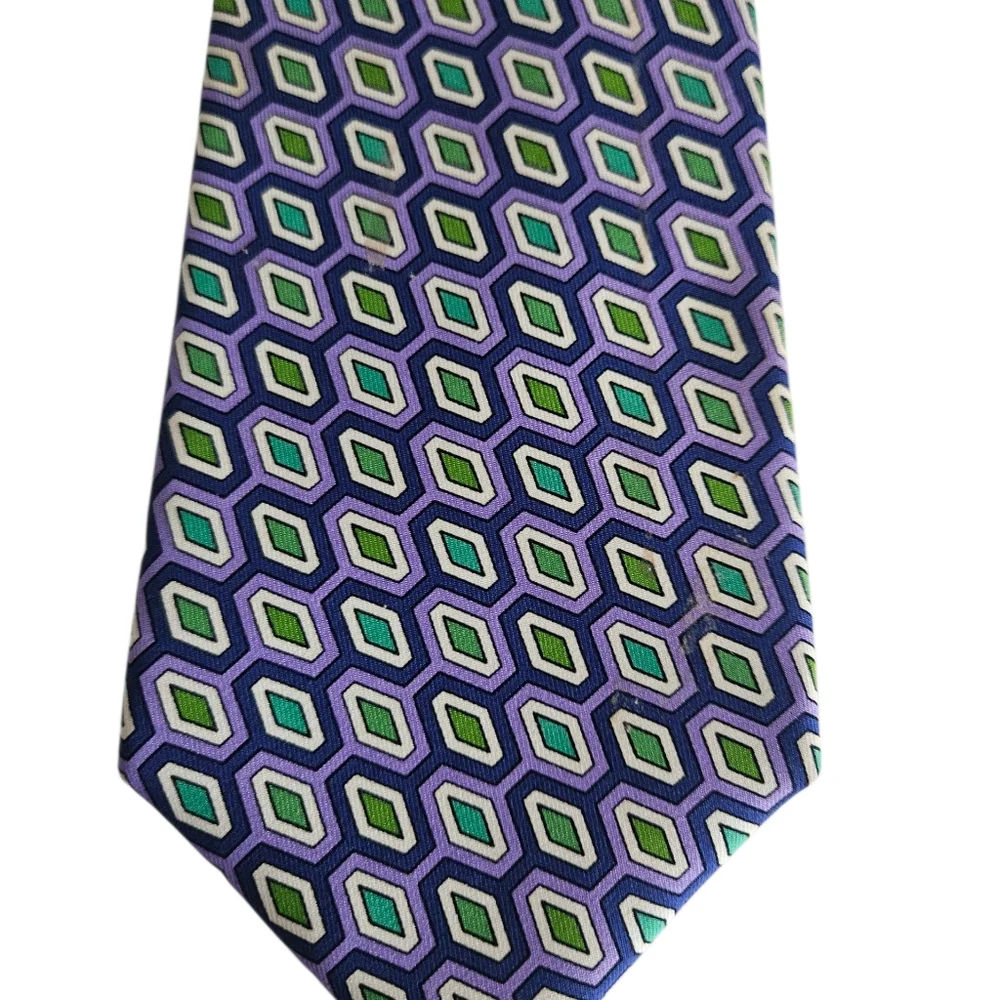 TURNBULL & ASSER For Neiman Marcus Graphic Silk Tie
